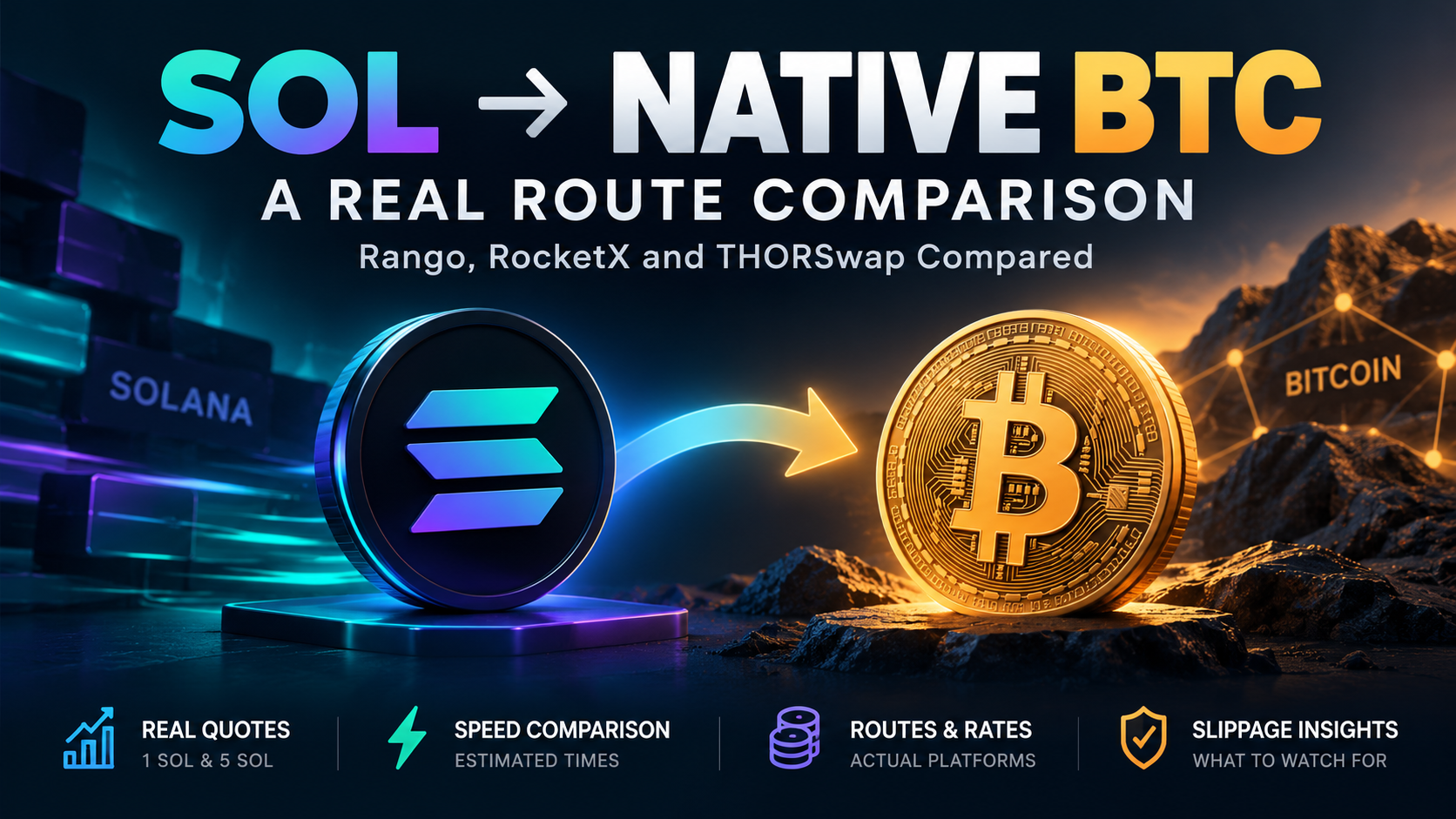 How to Swap SOL to Native Bitcoin in 2026: Rango, RocketX and THORSwap Compared