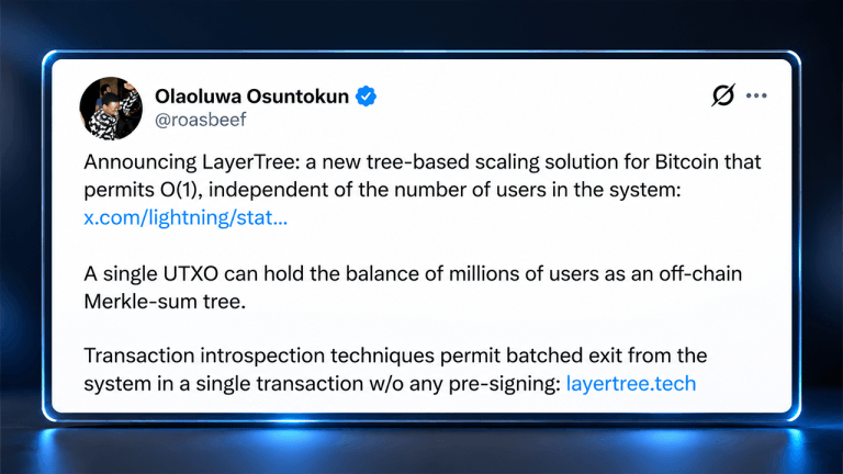 New Tree-Based Bitcoin Scaling Proposal Targets Millions of Users