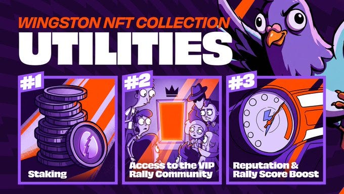 NFT Breaking News #42 — Rally Brings Utility With The Wingston NFT Collection