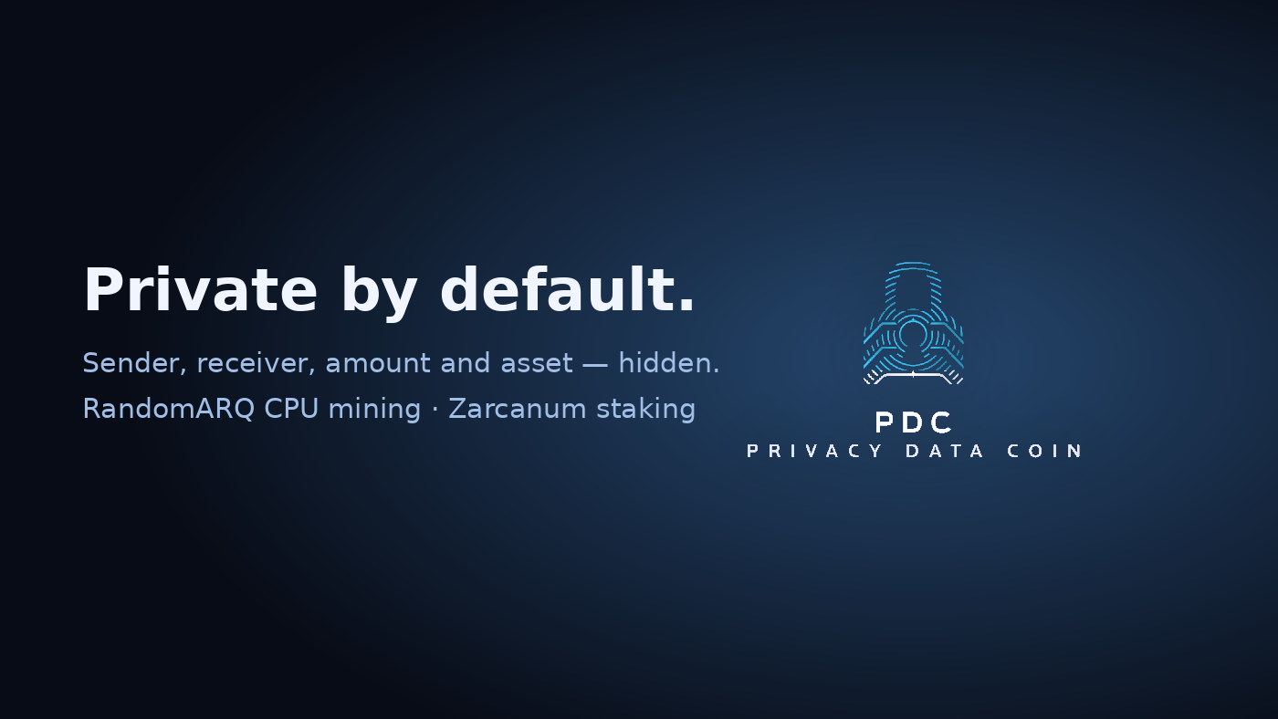 Privacy Data Coin: Private by Default