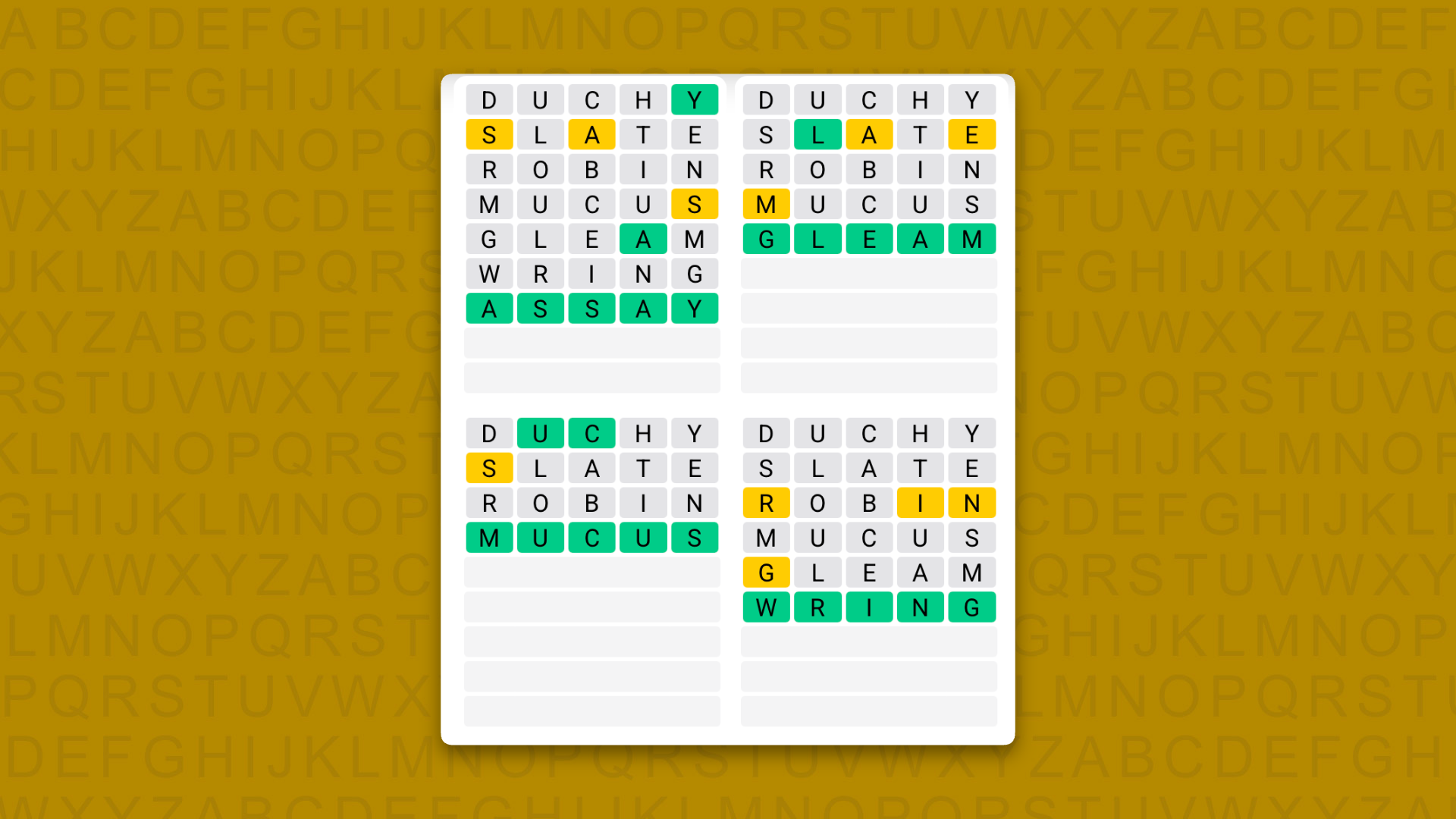 Quordle hints and answers for Monday, October 26 (game #1736)