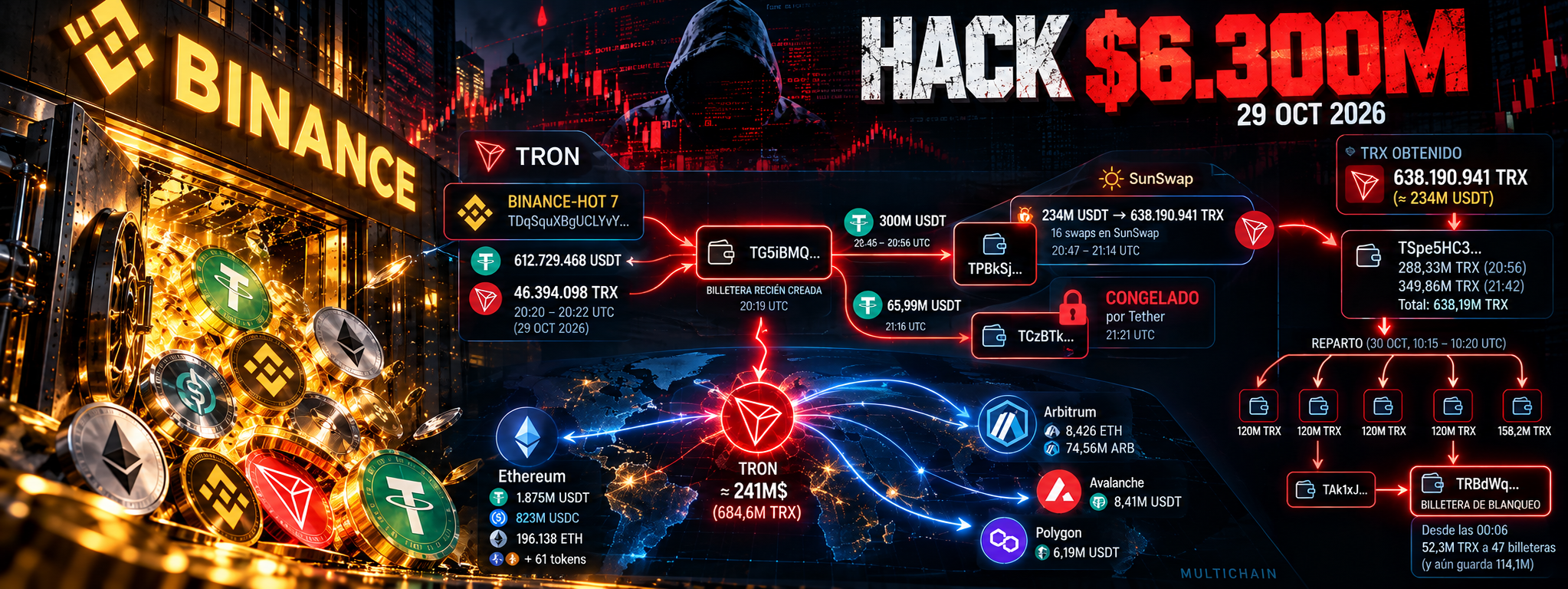 Robo a Binance del 29-oct-2026 — Anexo: la pata en TRON