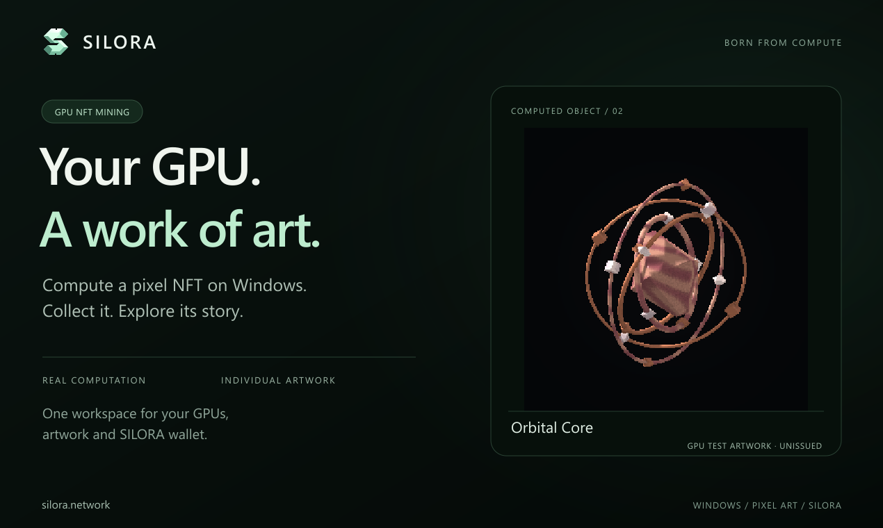 SILORA: Turn GPU Computation into Pixel Art and NFTs