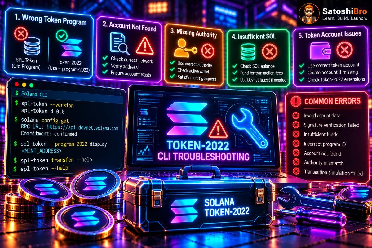 Solana Token-2022 CLI Troubleshooting: Common Errors and Fixes