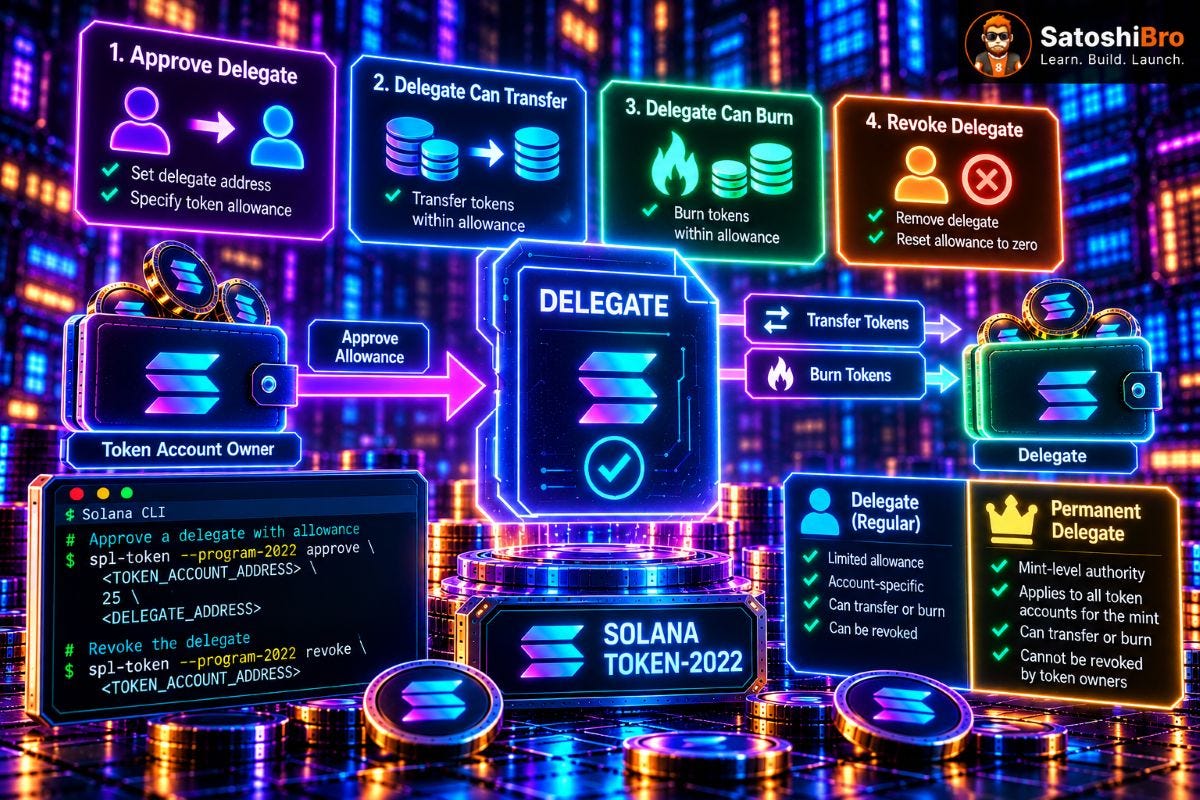 Solana Token-2022 Delegates Explained: Approve and Revoke
