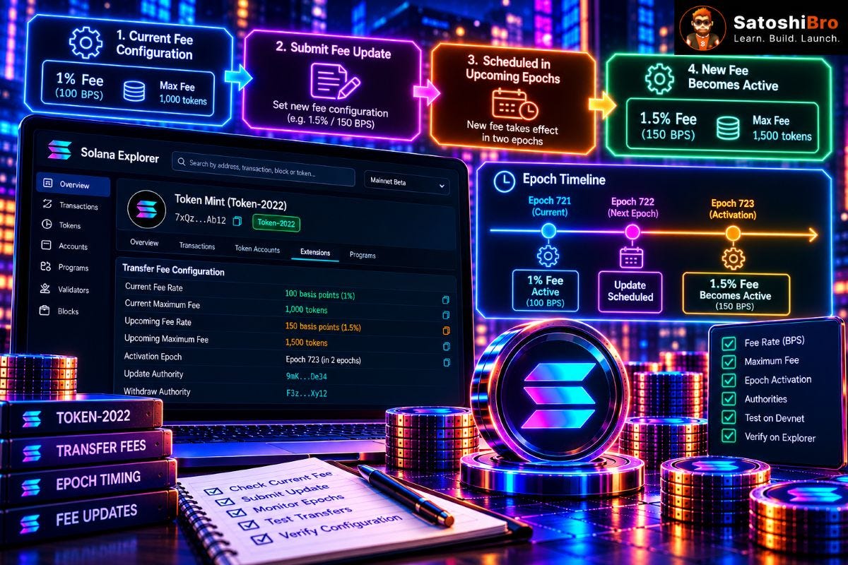 Solana Token2022 Transfer Fee Updates Explained: Ep-ochs, Limits, and Timing