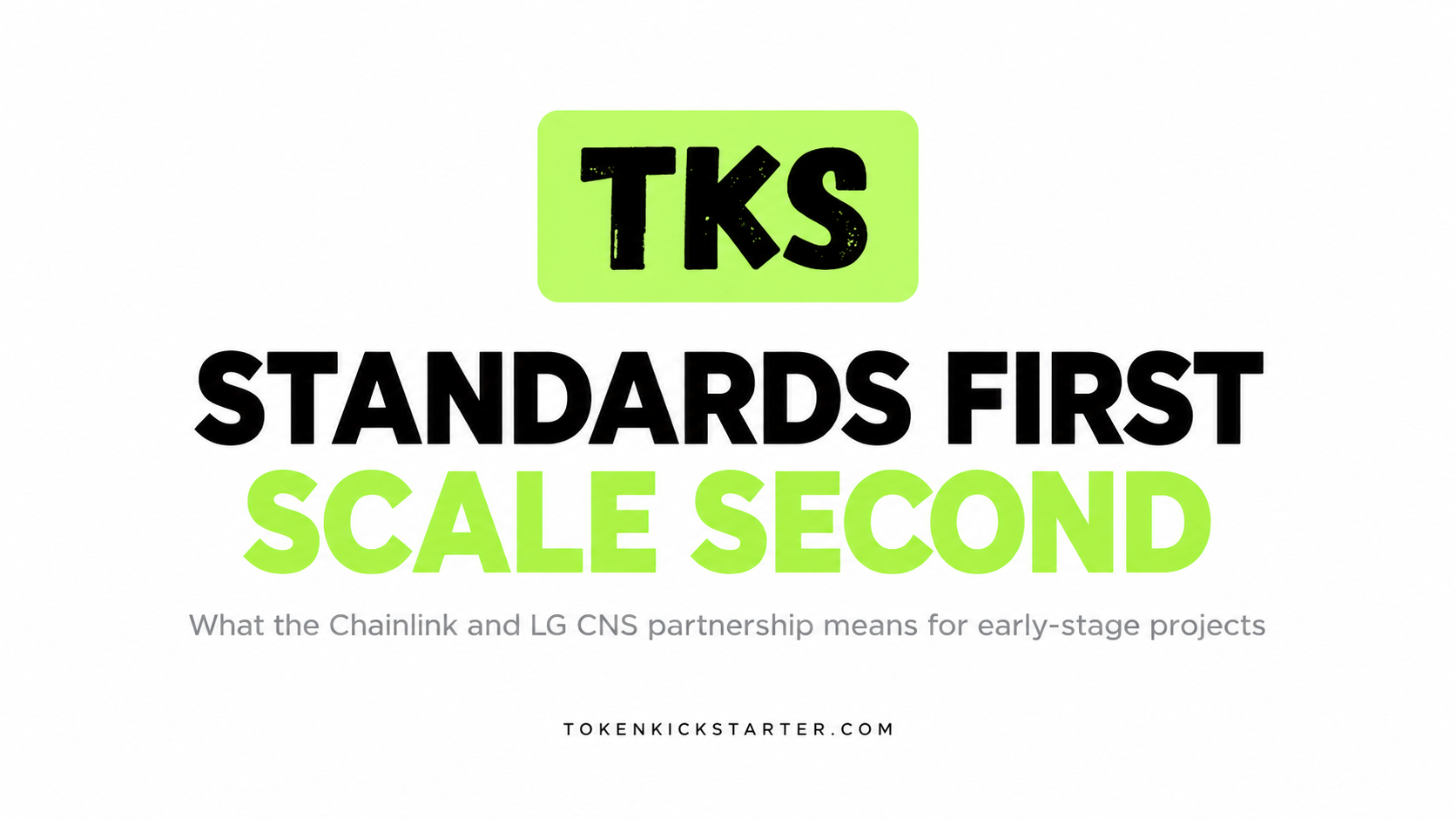 Standards First, Scale Second: What the Chainlink and LG CNS Partnership Means for Early-Stage…