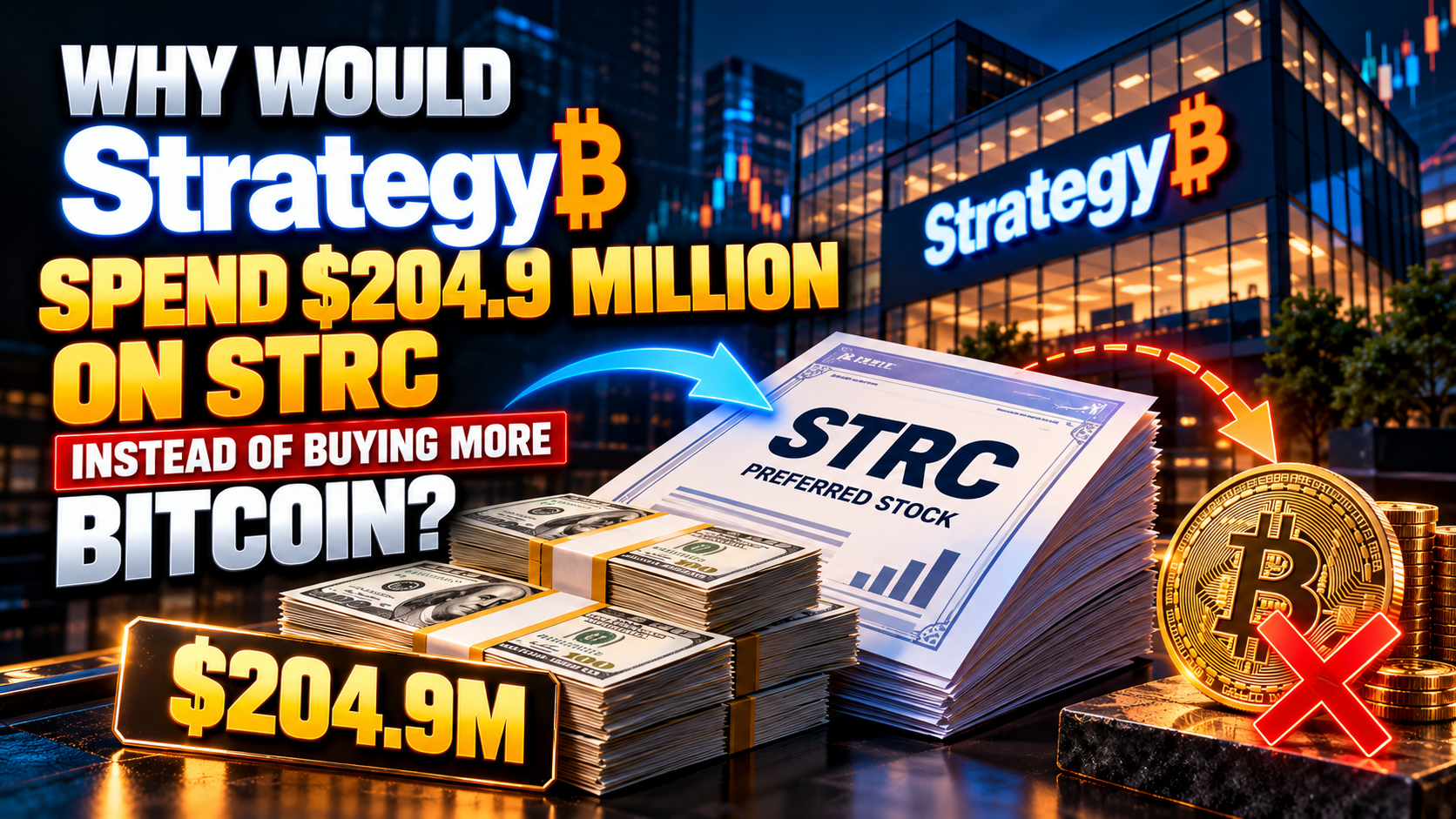 Strategy Spent $204.9M on STRC Instead of Bitcoin