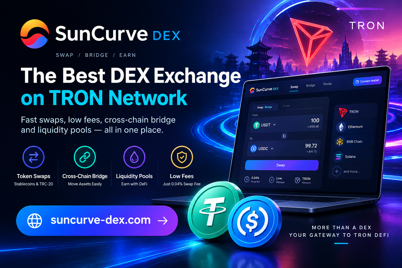 SunCurve DEX: The Best DEX Exchange to Explore on the TRON Network in 2026