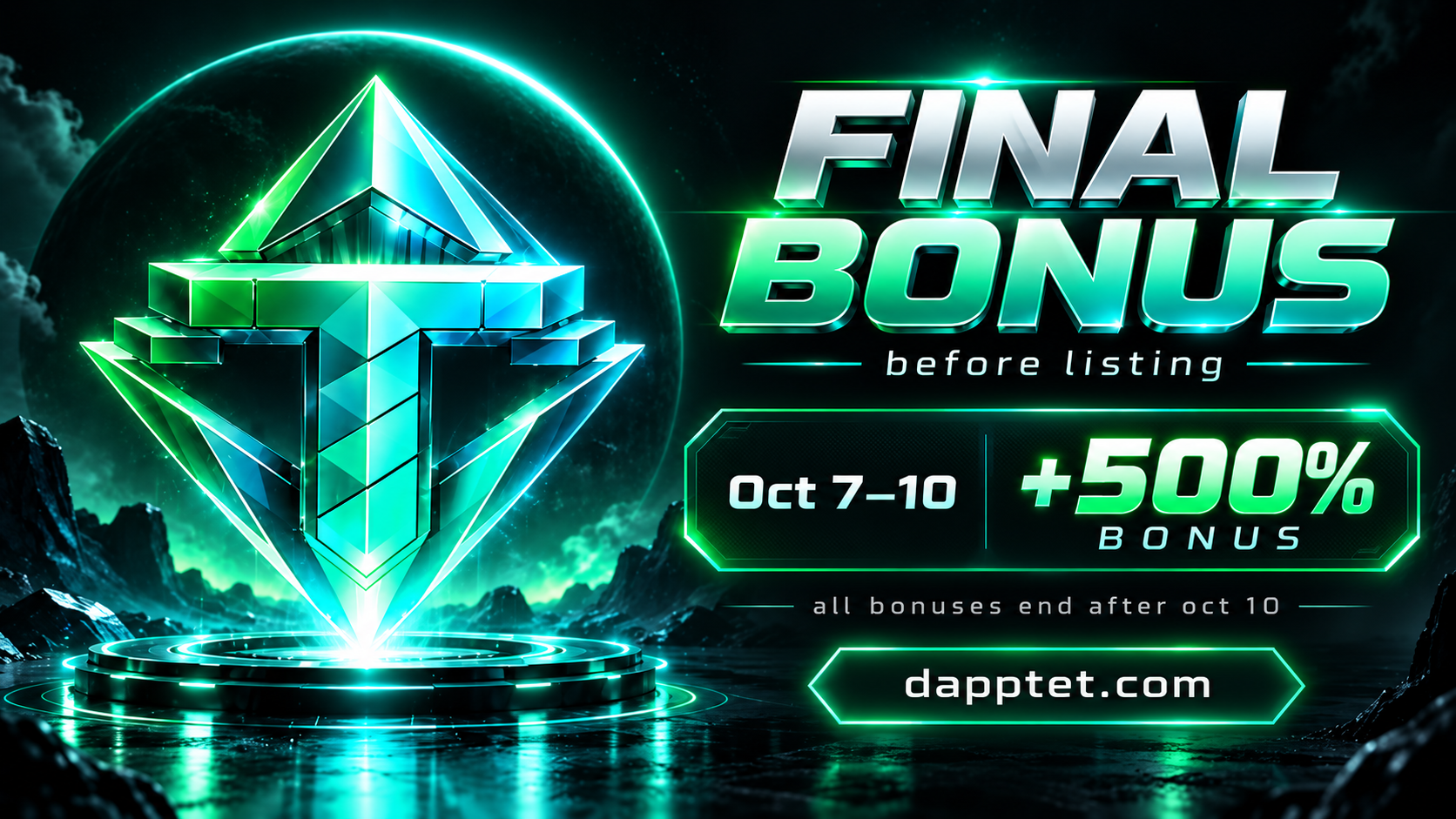The Final Bonus Before Listing: +500% Bonus Is Now Live