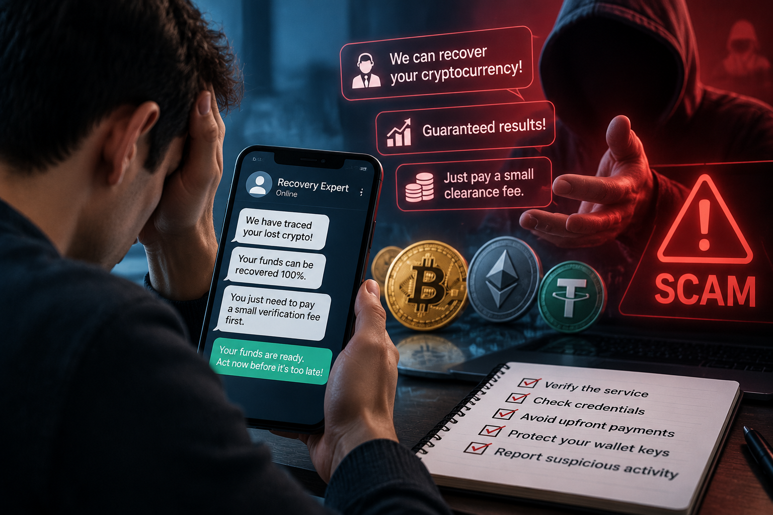 The Second Scam: How to Spot Fake Cryptocurrency Recovery Services Before It’s Too Late