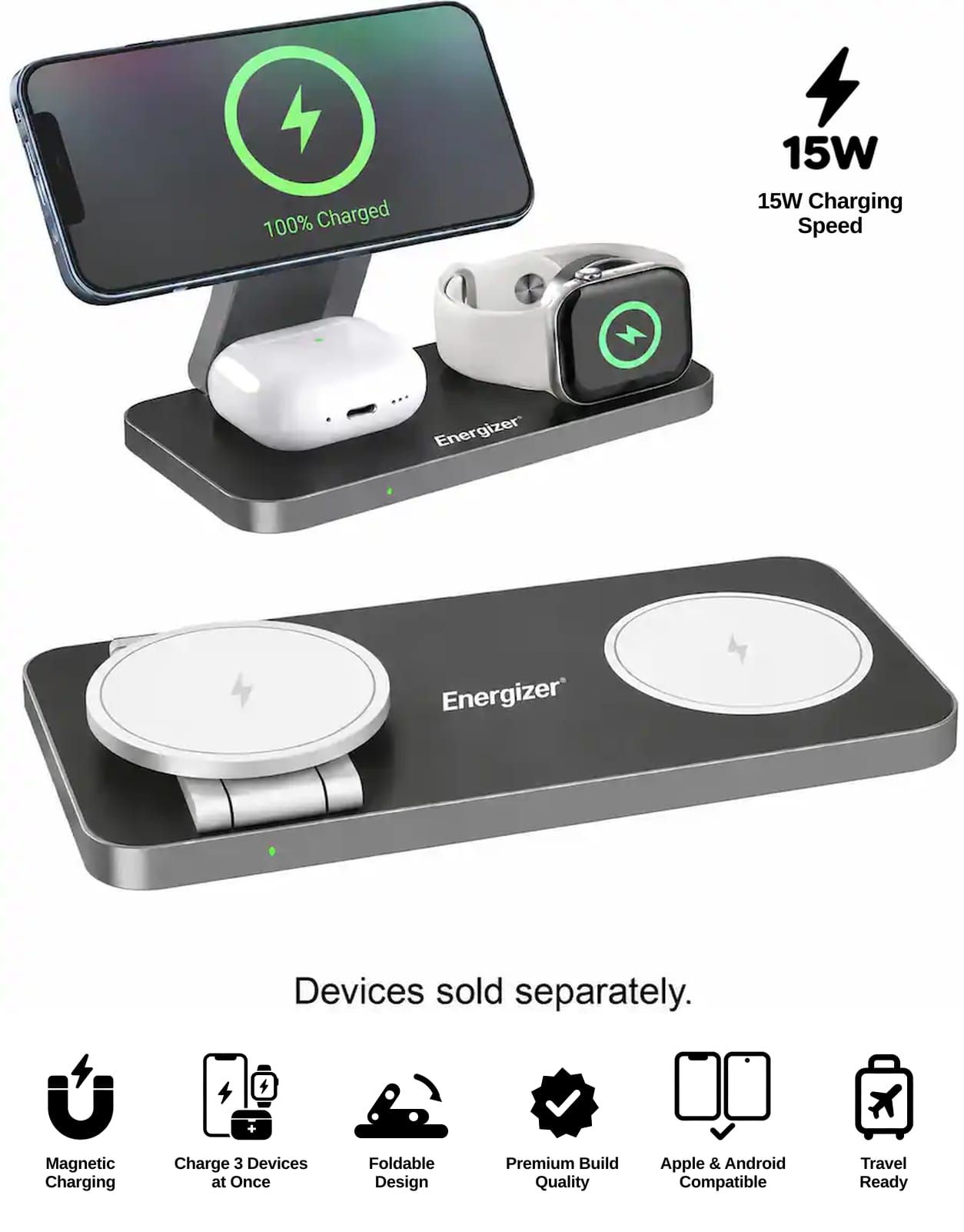 This Energizer 3-in-1 charging stand for Apple devices is 65% off