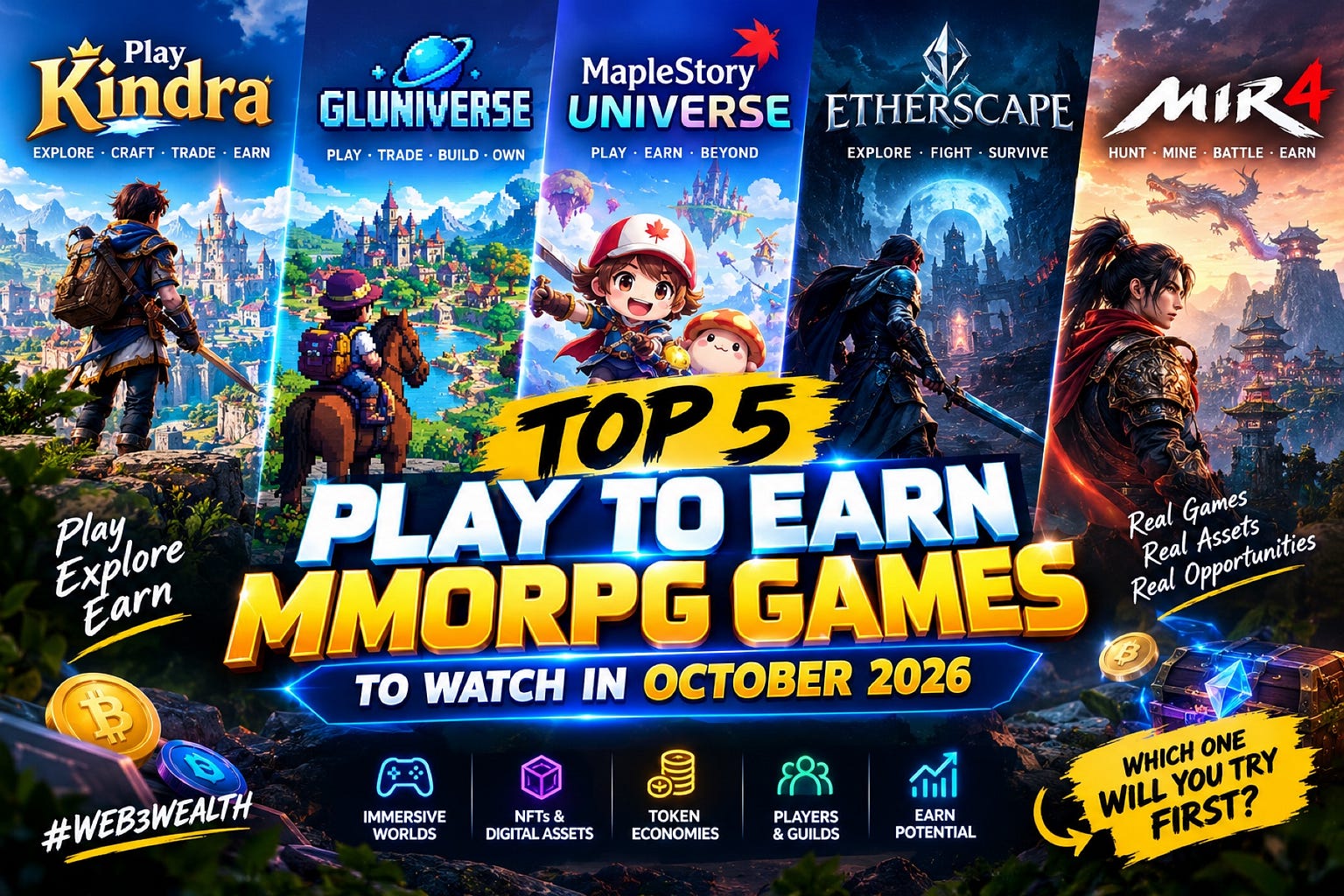 Top 5 Play-to-Earn MMORPG Games to Watch in October 2026