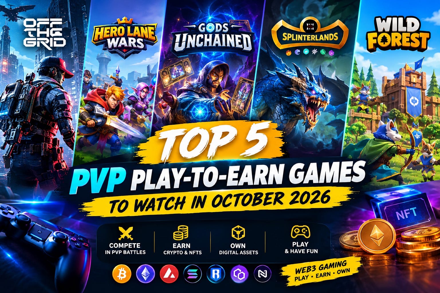 Top 5 PVP Play-to-Earn Games to Watch in October 2026