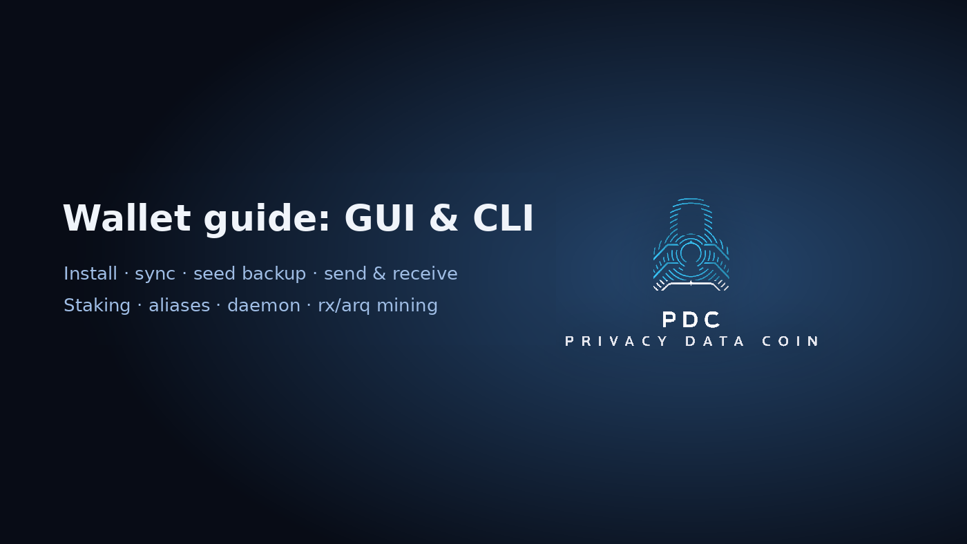 Using the PDC Wallet: A Practical Guide to the GUI and the CLI