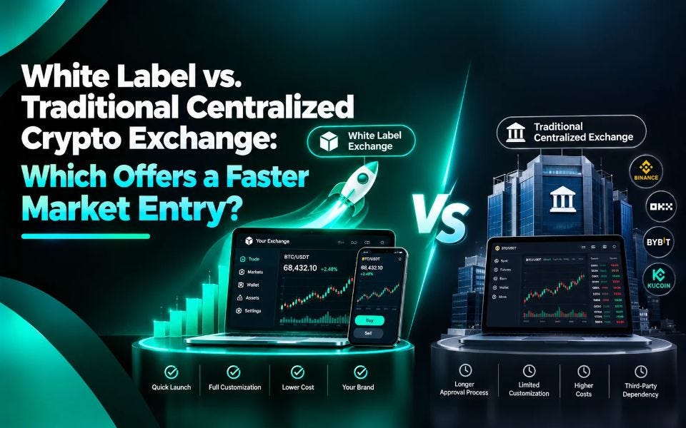 White Label vs. Traditional Centralized Crypto Exchange: Which Offers a Faster Market Entry?