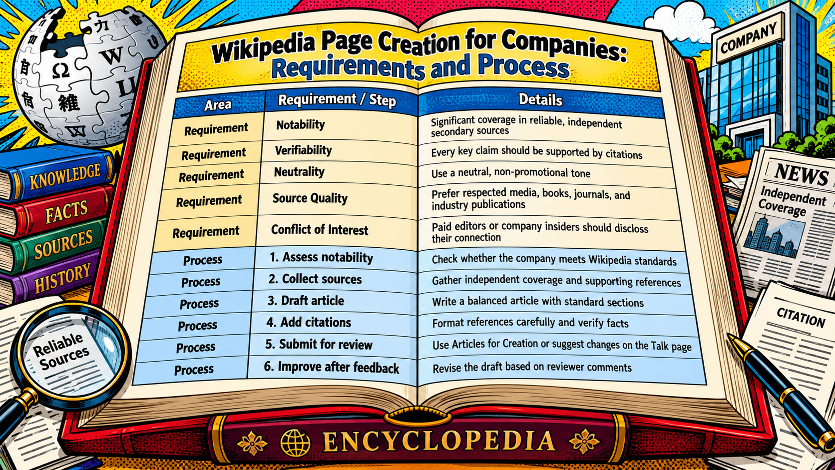 Wikipedia Page Creation for Companies: Requirements and Process