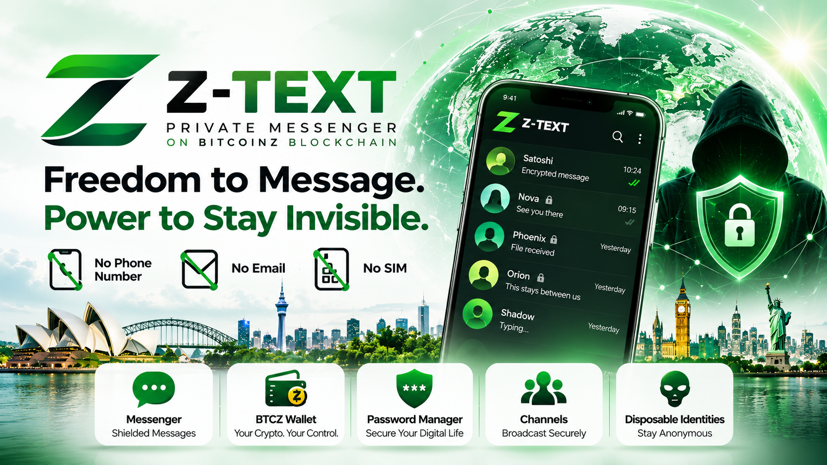 Z-Text: Message Anyone With Privacy Built On Blockchain